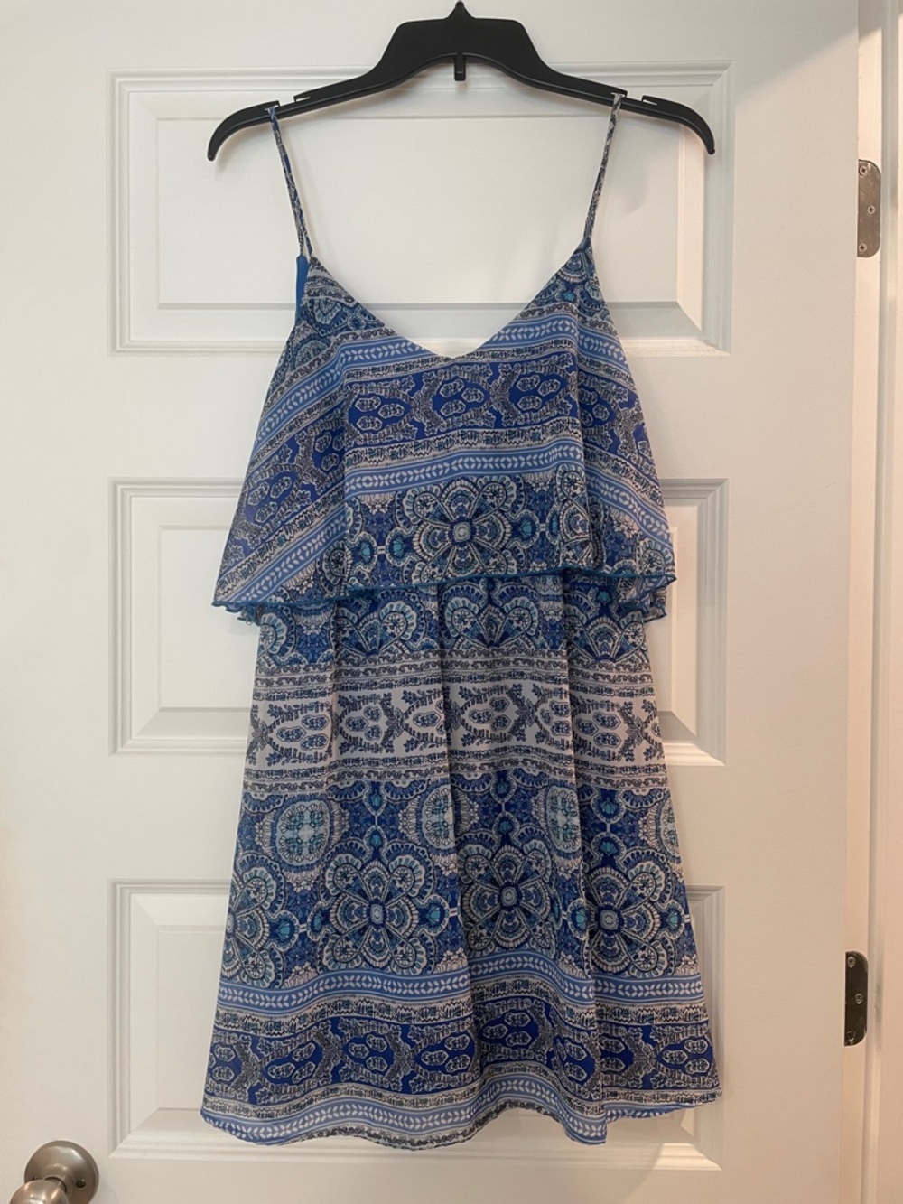 Gianni Bini Blue and White Printed Dress